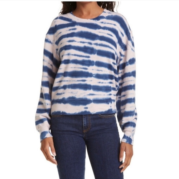 Rails Ramona Tie Dye Sweatshirt  Indigo & Dusty Pink Size Large - Picture 3 of 14